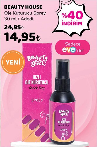 Beauty House Oje Kurutucu Sprey 30 ml image