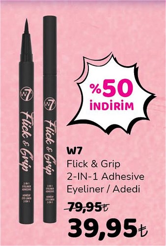 W7 Flick & Grip 2-IN-1 Adhesive Eyeliner image