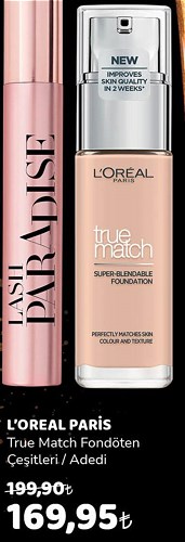 Loreal Paris True Match Fondöten Çeşitleri / Adedi image