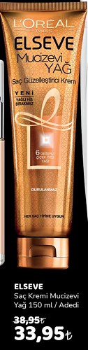 Loreal Paris Elseve Saç Kremi Mucizevi Yağ 150 ml image