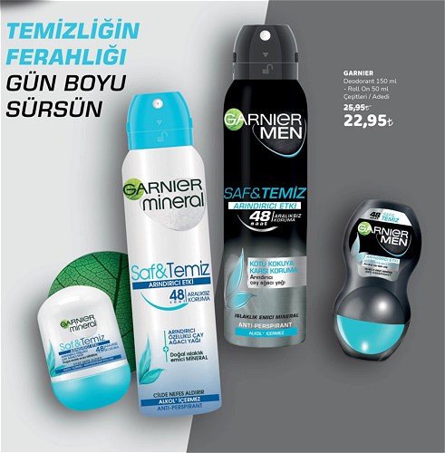 Garnier Deodorant 150 ml - Roll On 50 ml Çeşitleri / Adedi image