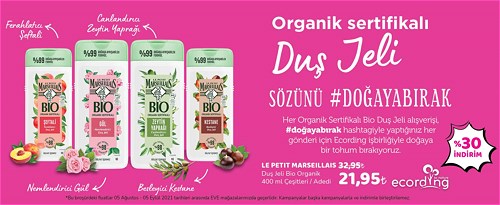 Le Petit Marseillais Duş Jeli Bio Organik 400 ml Çeşitleri / Adedi image