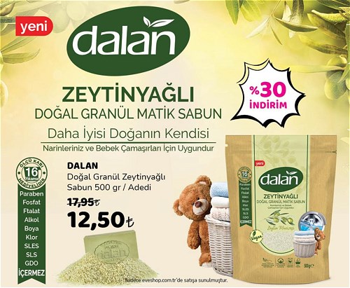 Dalan Doğal Granül Zeytinyağlı Sabun 500 gr image