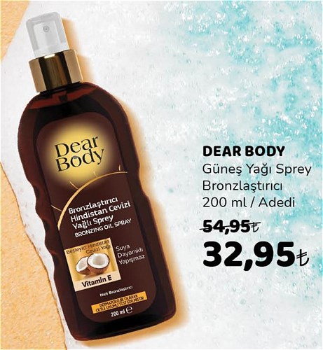 Dear Body Güneş Yağı Sprey Bronzlaştırıcı 200 ml image