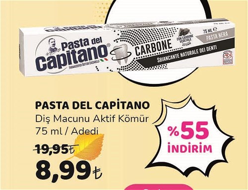 Pasta Del Capitano Diş Macunu Aktif Kömür 75 ml image