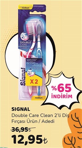 Signal Double Care Clean 2'li Diş Fırçası  image