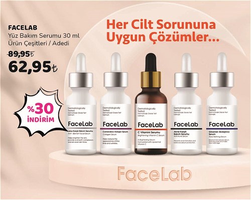 Facelab Yüz Bakım Serumu 30 ml Çeşitleri image