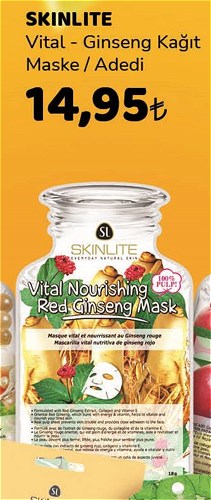 Skinlite Vital-Ginseng Kağıt Maske image