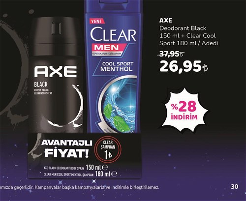 Axe Deodorant Black 150 ml+Clear Cool Sport 180 ml image