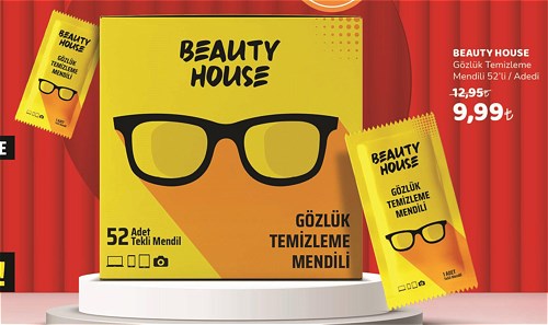 Beauty House Gözlük Temizleme Mendili 52'li image