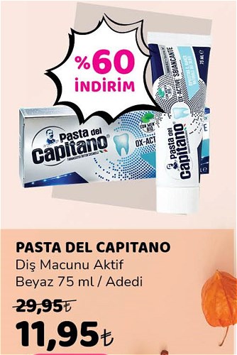 Pasta Del Capitano Diş Macunu Aktif Beyaz 75 ml image