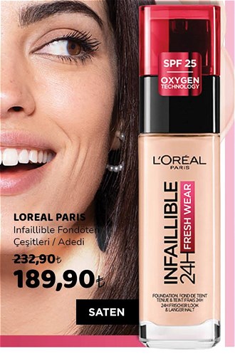 Loreal Paris Infaillible Fondöten Çeşitleri/Adedi image