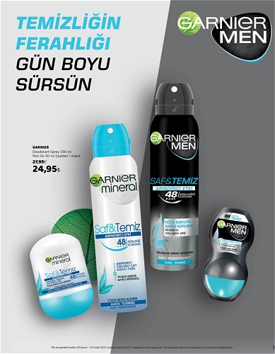 Garnier Deodorant Sprey 150 ml-Roll On 50 ml Çeşitleri image