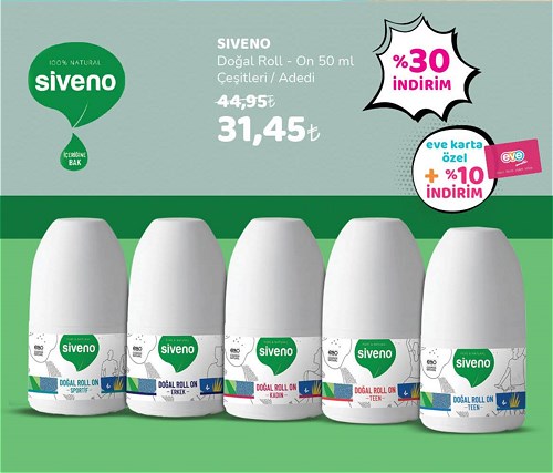 Siveno Doğal Roll-On 50 ml Çeşitleri image