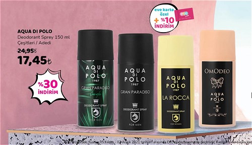 Aqua Di Polo Deodorant Sprey 150 ml Çeşitleri image