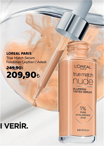 Loreal Paris True Match Serum Fondöten Çeşitleri/Adedi image