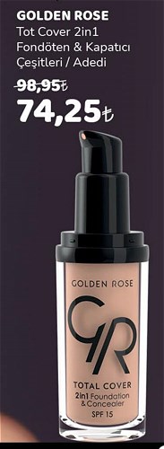 Golden Rose Tot Cover 2in1 Fondöten&Kapatıcı Çeşitleri/Adedi image