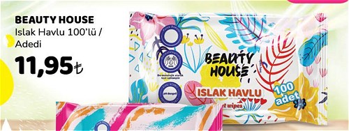 Beauty House Islak havlu 100'lü image