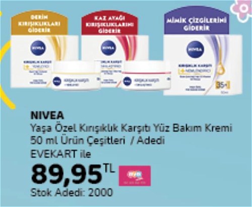 Nivea Yaşa Özel Kırışıklık Karşıtı Yüz Bakım Kremi 50 ml Çeşitleri image