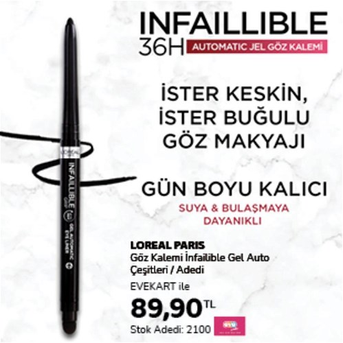 Loreal Paris Göz Kalemi İnfailible Gel Auto Çeşitleri image