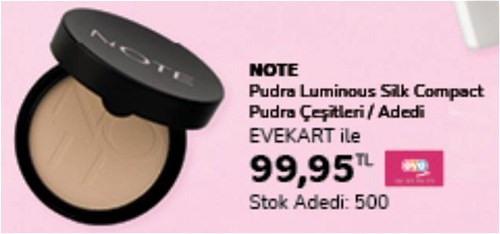 Note Pudra Luminous Silk Compact Pudra Çeşitleri image
