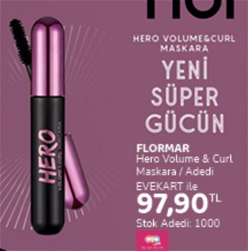 Flormar Hero Volume & Curl Maskara image