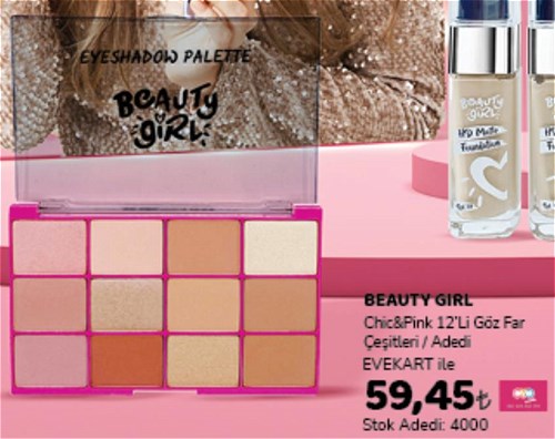 Beauty Girl Chic&Pink 12'li Göz Far Çeşitleri image