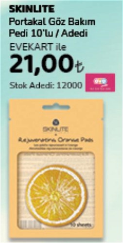 Skinlite Portakal Göz Bakım Pedi 10'lu image