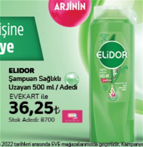 Elidor Şampuan Sağlıklı Uzayan 500 ml image