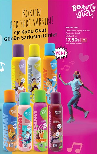 Beauty Girl Deodorant Sprey 150 ml Çeşitleri / Adedi image