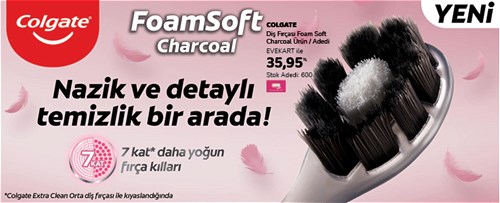 Colgate Diş Fırçası Foam Soft Charcoal image