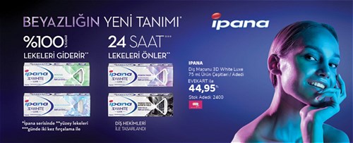İpana Diş Macunu 3D White Luxe 75 ml ürün Çeşitleri / Adedi image