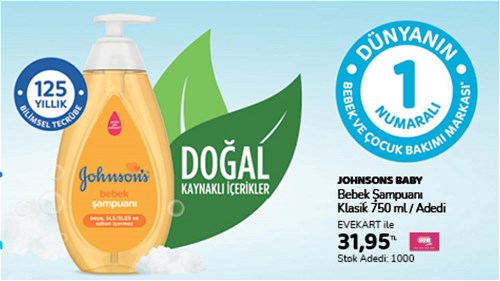 Johnson's Baby Bebek Şampuanı Klasik 750 ml image