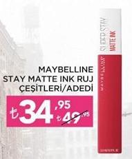 Maybelline Stay Matte Ink Ruj Çeşitleri / Adedi image