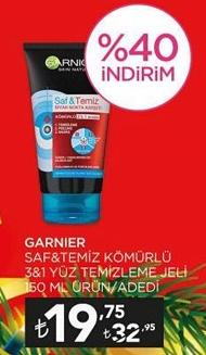 Garnier Saf&Temiz Kömürlü 3&1 Yüz Temizleme Jeli 150 Ml image