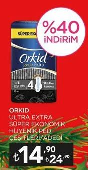 Orkid Ultra Extra Süper Ekonomik Hijyenik Ped Çeşitleri/Adedi image