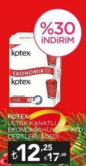 Kotex Ultra Kanatlı Ekonomi Hijyenik Ped Çeşitleri/Adedi image