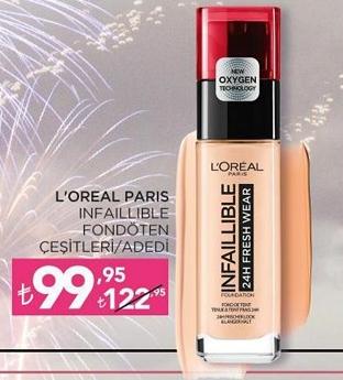 L'oreal Paris Infaillible Fondöten Çeşitleri/Adedi image