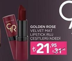 Golden Rose Velvet Mat Lipstick Ruj Çeşitleri/Adedi image