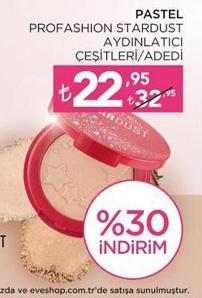 Pastel Profashion Stardust Aydınlatıcı Çeşitleri/Adedi image