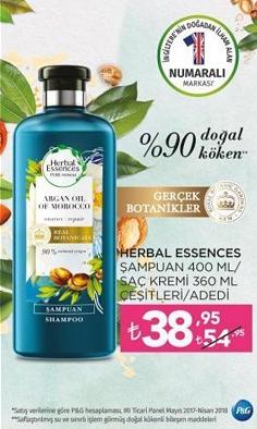 Herbal Essences Şampuan 400 Ml/Saç Kremi 360 Ml Çeşitleri/Adedi image