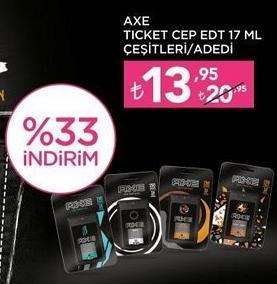 Axe Ticket Cep EDT 17 Ml Çeşitleri/Adedi image