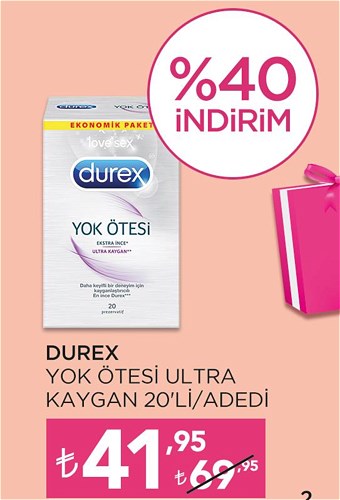 Durex Yok Ötesi Ultra Kaygan 20'li image