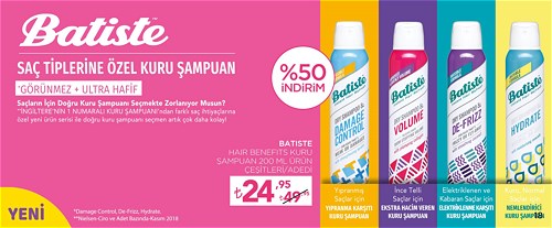 Batiste Hair Benefits Kuru Şampuan 200 ml Çeşitleri image