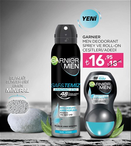 Garnier Men Deodorant Sprey ve Roll On Çeşitleri/Adedi image