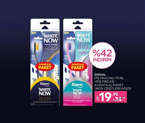 Signal Diş Macunu 75 ml+Diş Fırçası Avantajlı Paket Ürün Çeşitleri/Adedi image