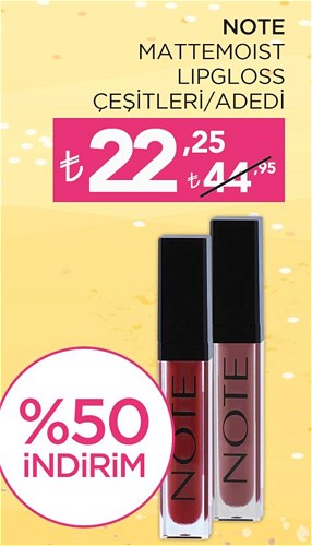 Note Mattemoist Lipgloss Çeşitleri/Adedi image