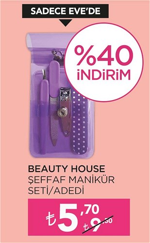 Beauty House Şeffaf Manikür Seti image