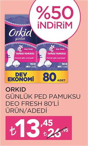 Orkid Günlük Ped Pamuksu Deo Fresh 80'i image