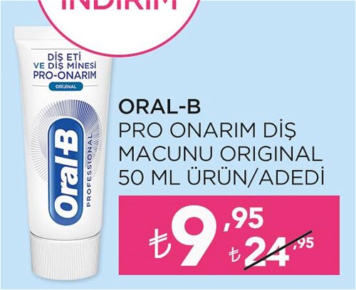 Oral-B Pro Onarım Diş Macunu Original 50 ml image